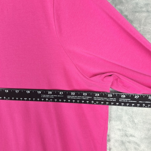 J Jill Top 2X Pink Forward Seam Tee Casual Boxy Stretch Relaxed Comfy Minimalist - Picture 3 of 7